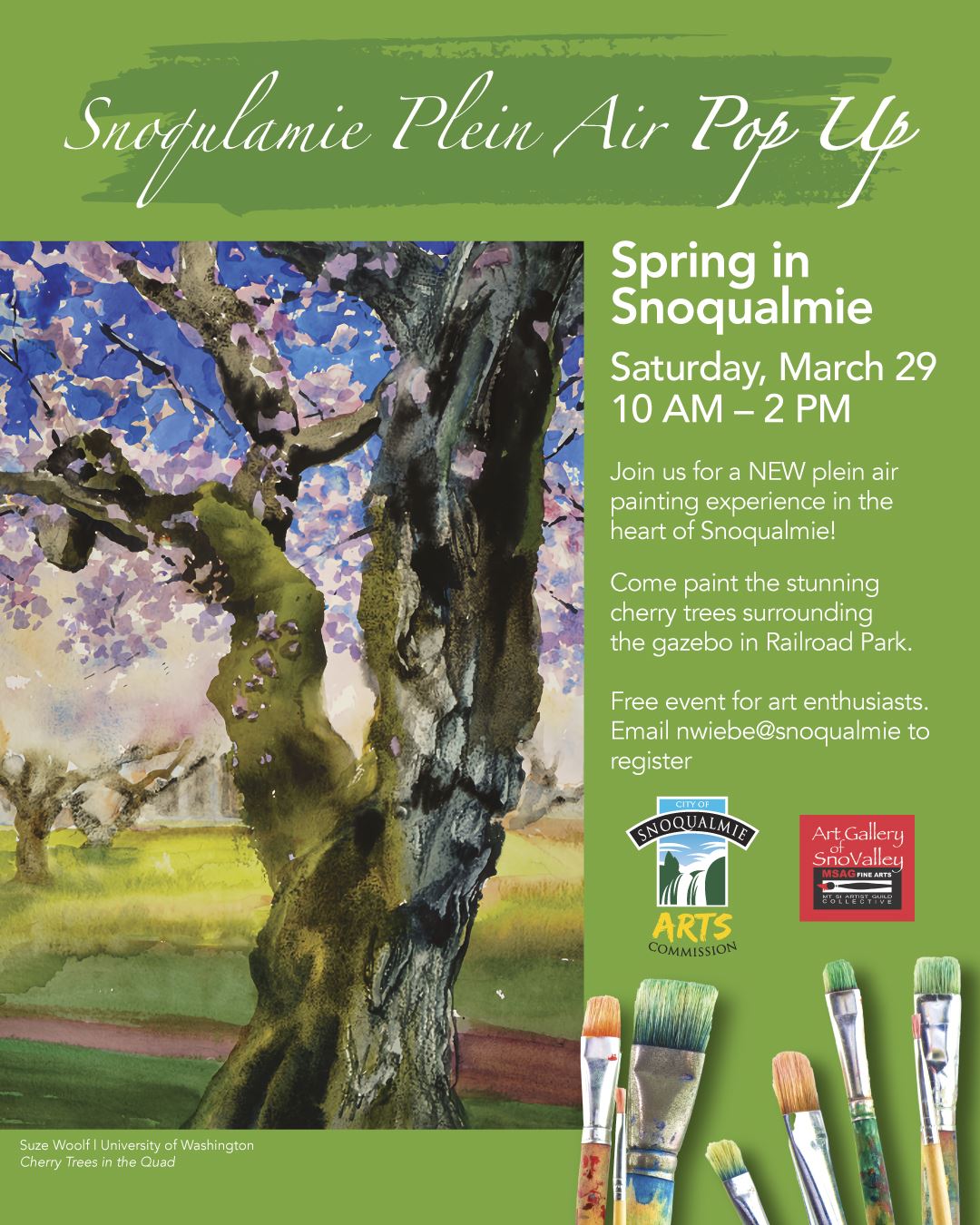Plein Air Pop Up Spring in Snoqualmie