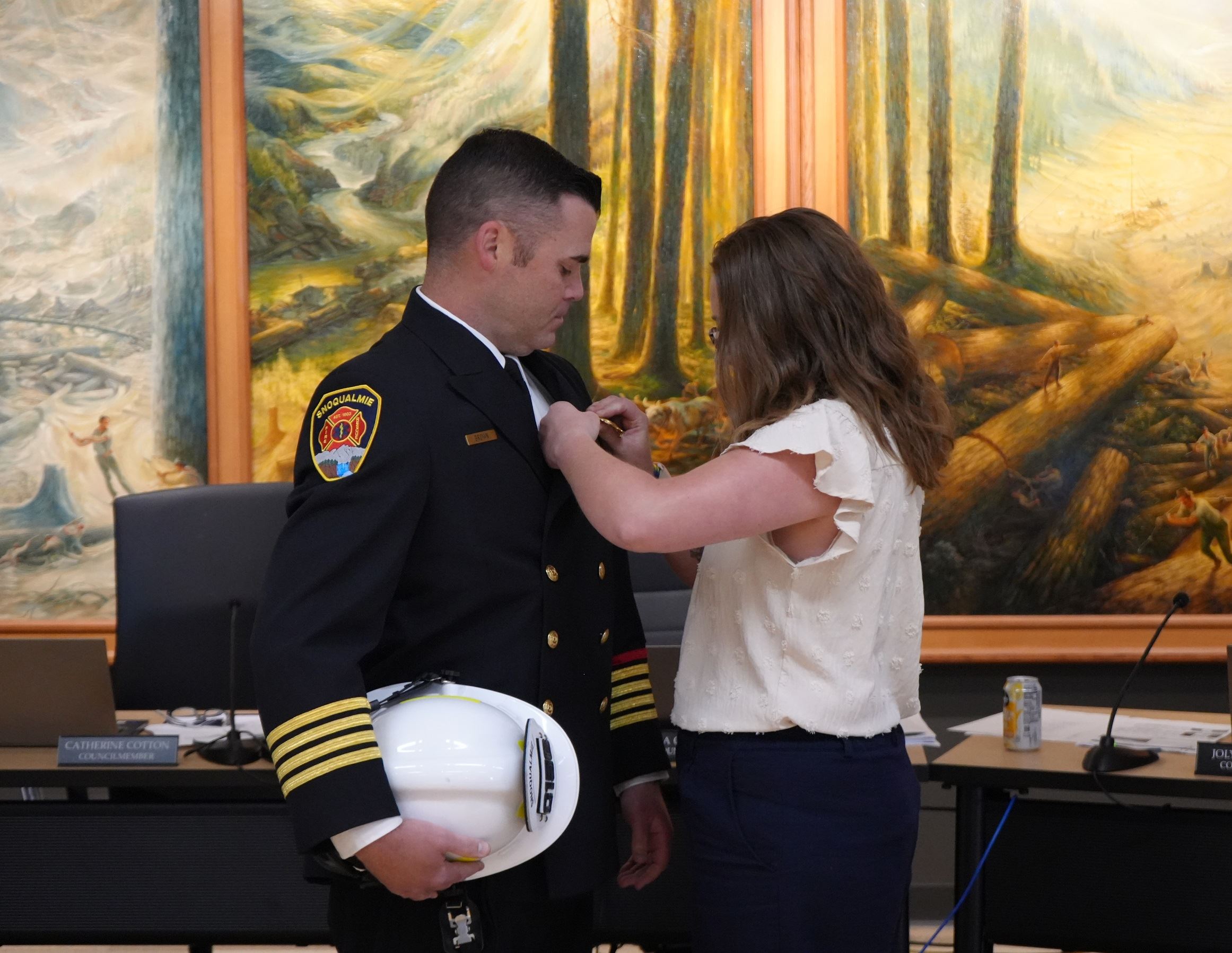 Dep Chief Brown Pinning with Wife 6_24_24
