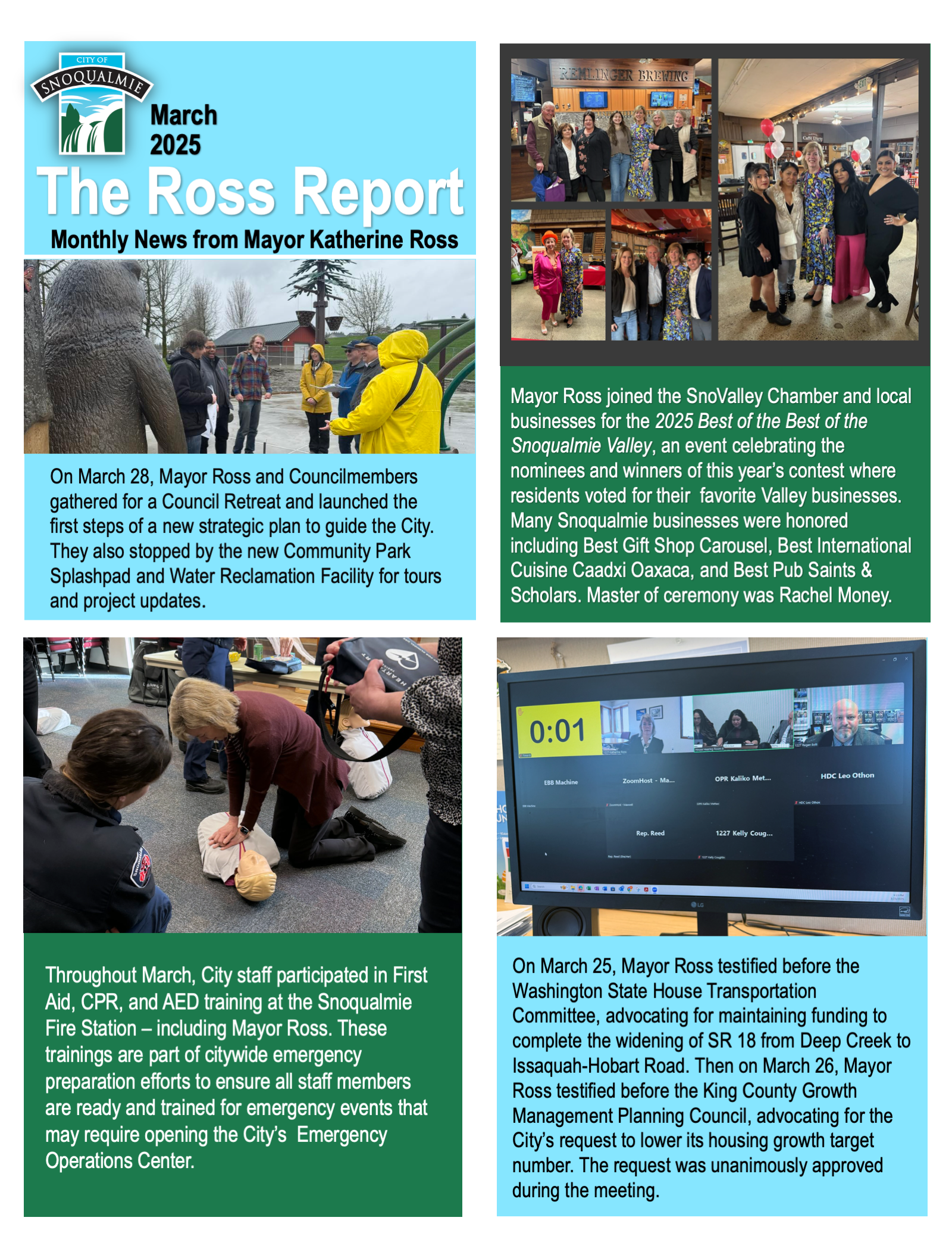 The Ross Report March 2025: a newsletter from Mayor Katherine Ross